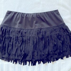 Lucky in Love Mon Amie Skort Black Fringe, Sz Med. Excellent used condition RARE